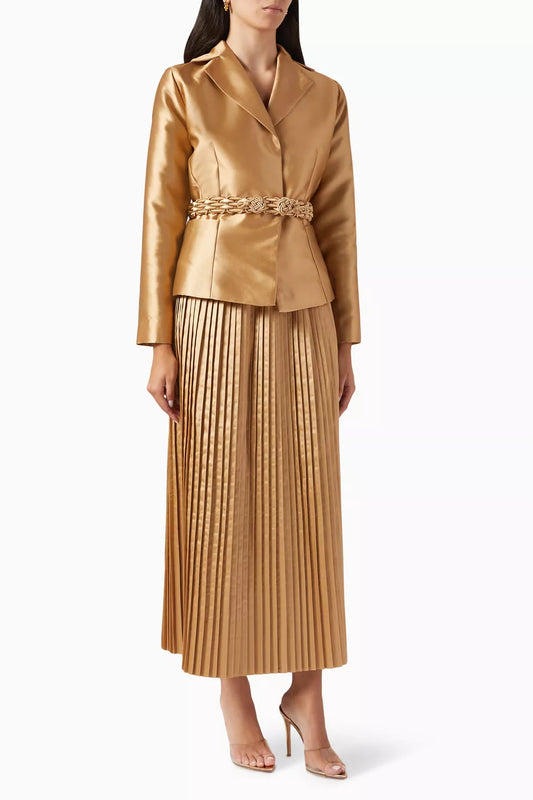 Blazer & Skirt Belted Set