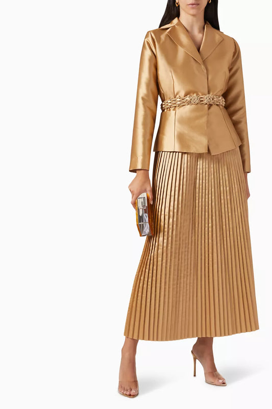 Blazer & Skirt Belted Set