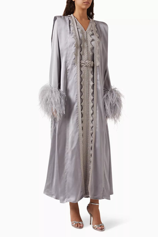 Moroccan Embroidered Kaftan & Dress Set