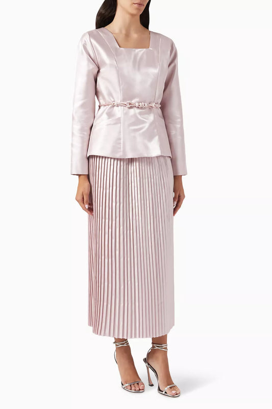 Top & Skirt Belted Set