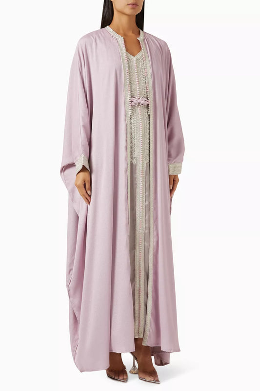 Moroccan Embroidered Cape Kaftan Set