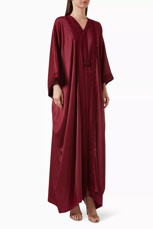 Morrocan Embroidered Cape Kaftan Set