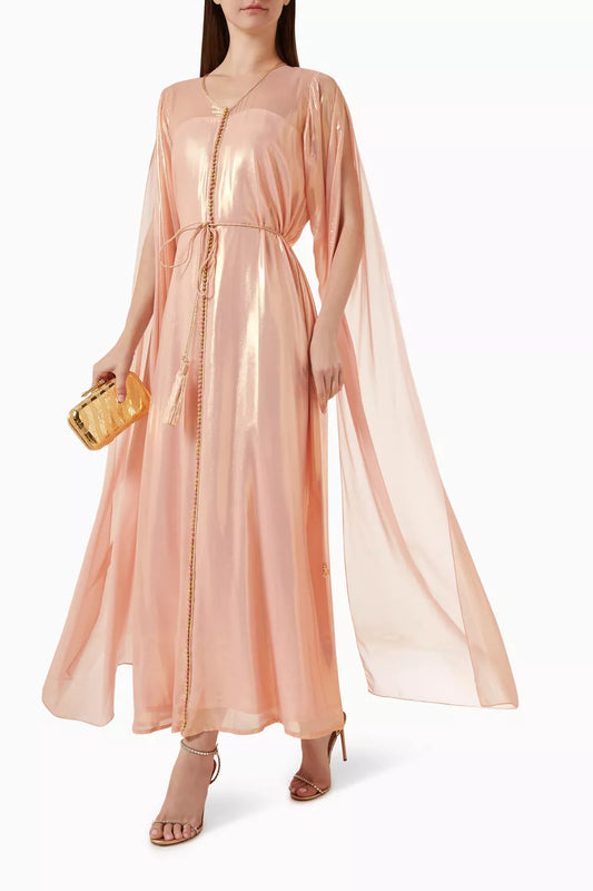 Morrocan Cape-sleeve Kaftan Dress