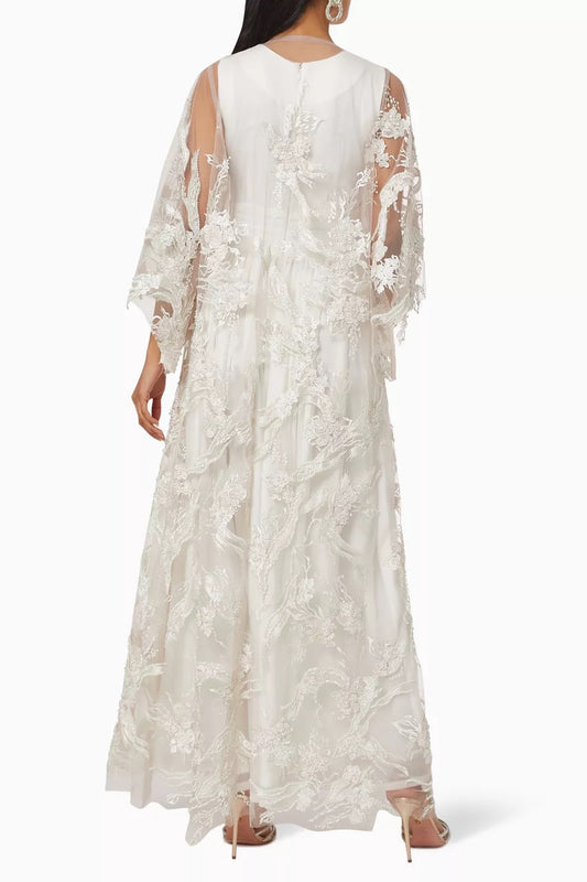 Embellished Kaftan Set in Lace