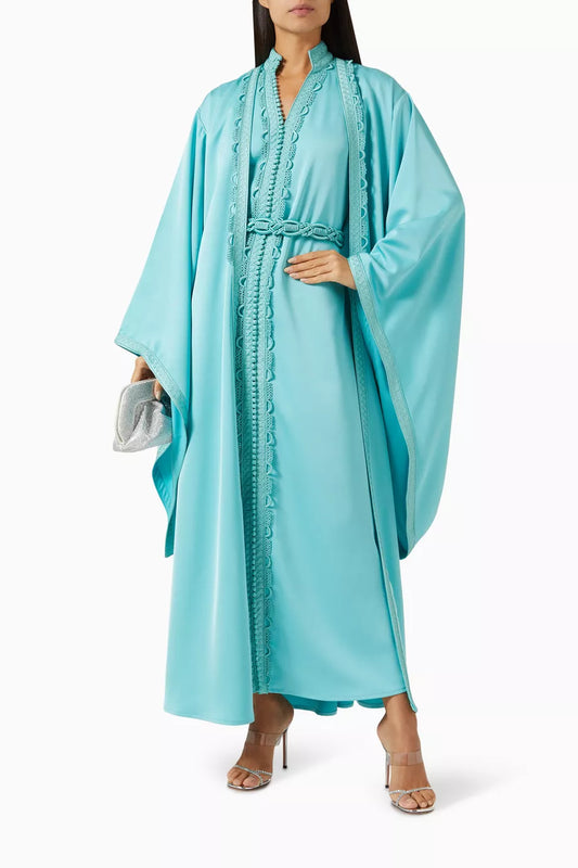 Moroccan Embroidered Kaftan Set