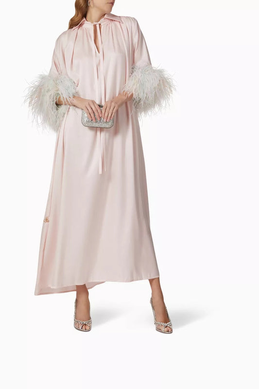 Feather Trim Kaftan