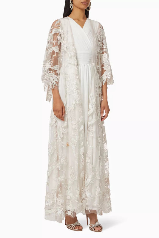 Embellished Kaftan Set in Lace